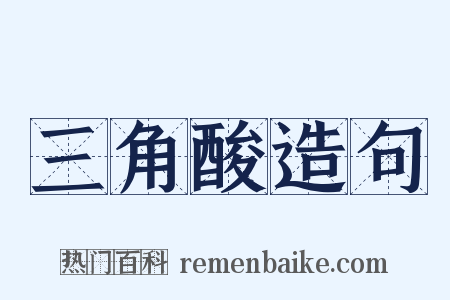 三角酸造句是什么意思的图片